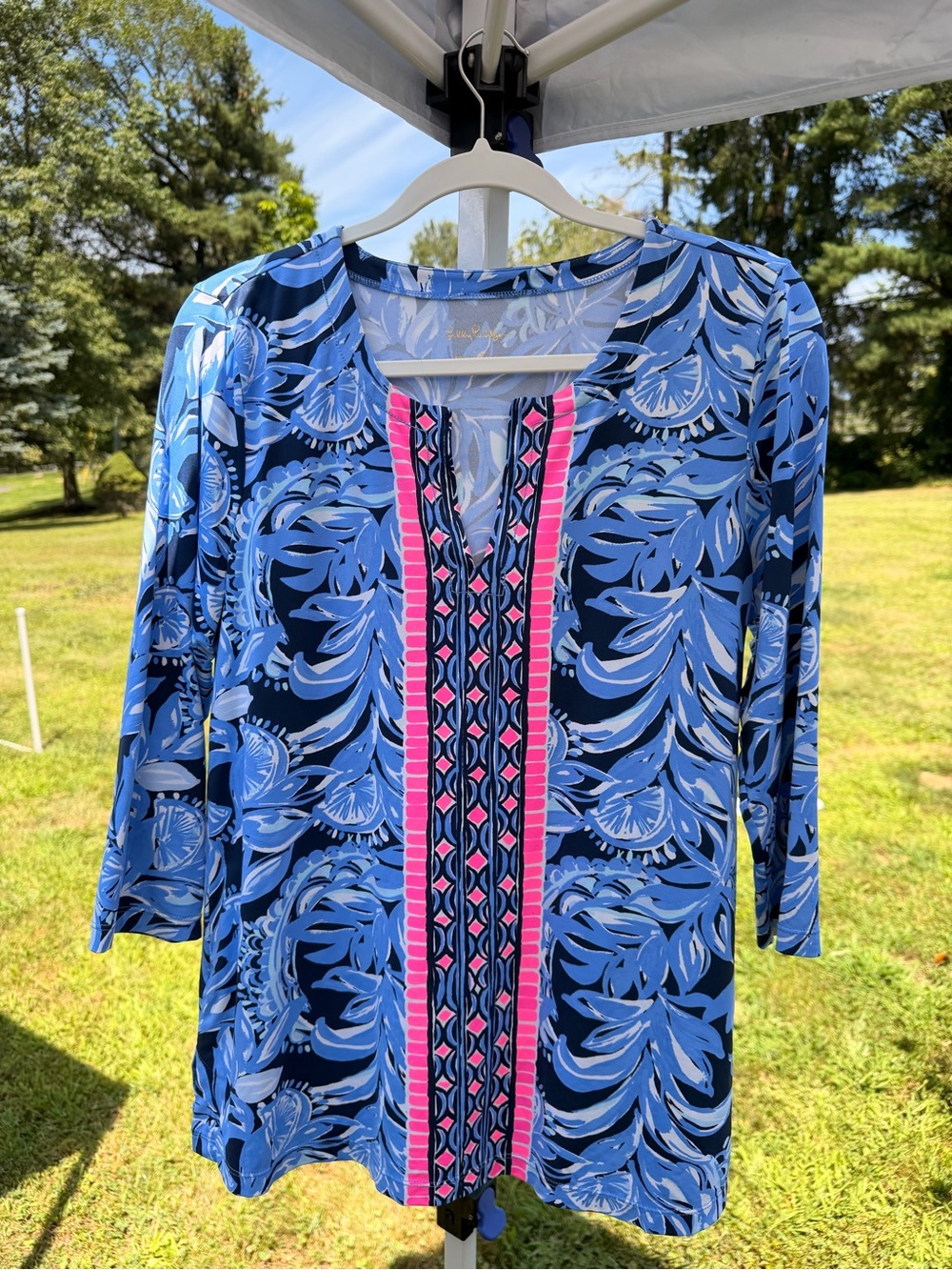 Lily Pulitzer Knit Top with Pink Detail